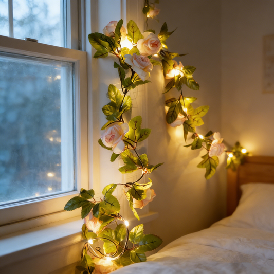 Flower Green Leaf String Lights - Wedding & Home Decor