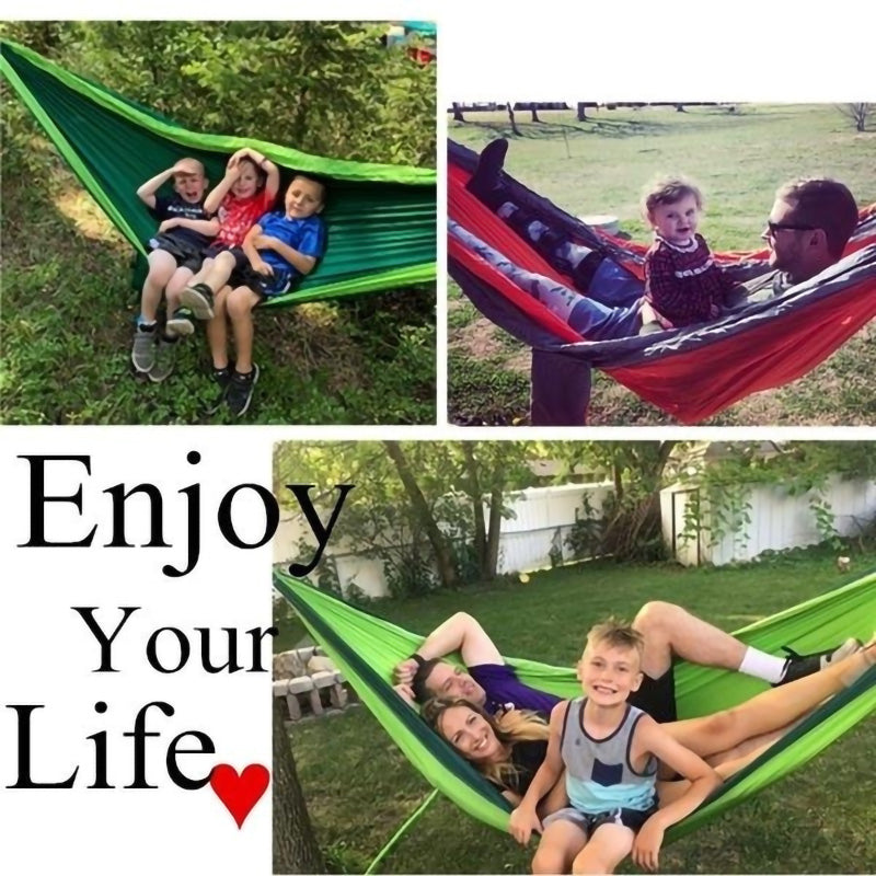 Camping Hammock: Portable Nylon Parachute Bed
