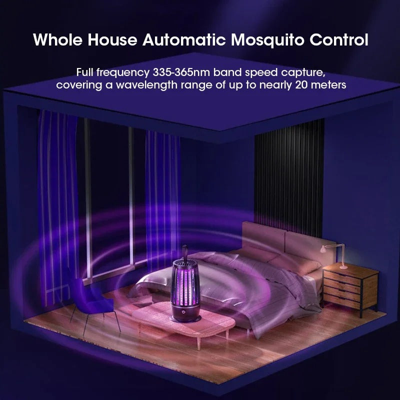 Bug Zapper Light: Mute Mosquito Killer Lamp - Portable UV Pest Repellent
