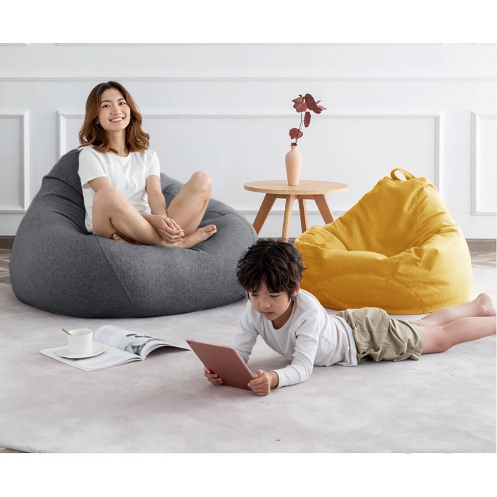 Sofa Cover: Bean Bag Chair Cover - Soft Comfy Lazy Lounger