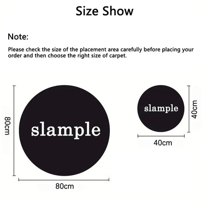 Tropical Leaf Round Rug - Boho Non-Slip Carpet for Living Room