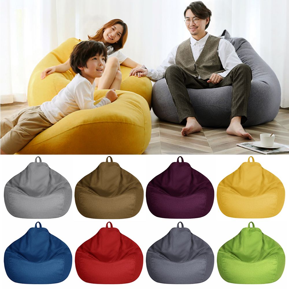 Sofa Cover: Bean Bag Chair Cover - Soft Comfy Lazy Lounger