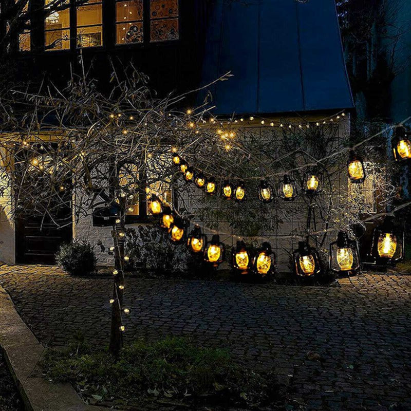 String Lights: LED Lantern String Lights - Mini Kerosene Lamp for Patio