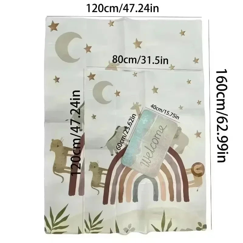 Contrast Color Flannel Rug - Stylish, Dirt-Resistant, Easy Clean