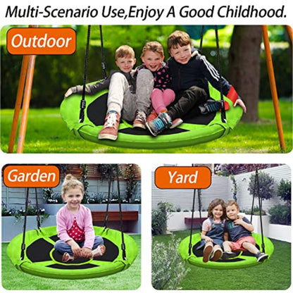 40" Saucer Tree Swing - 500Lb Capacity, Waterproof, Adjustable