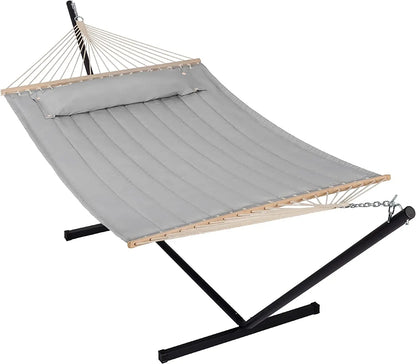 Portable Camping Hammock with Stand & Pillow - Indoor/Outdoor