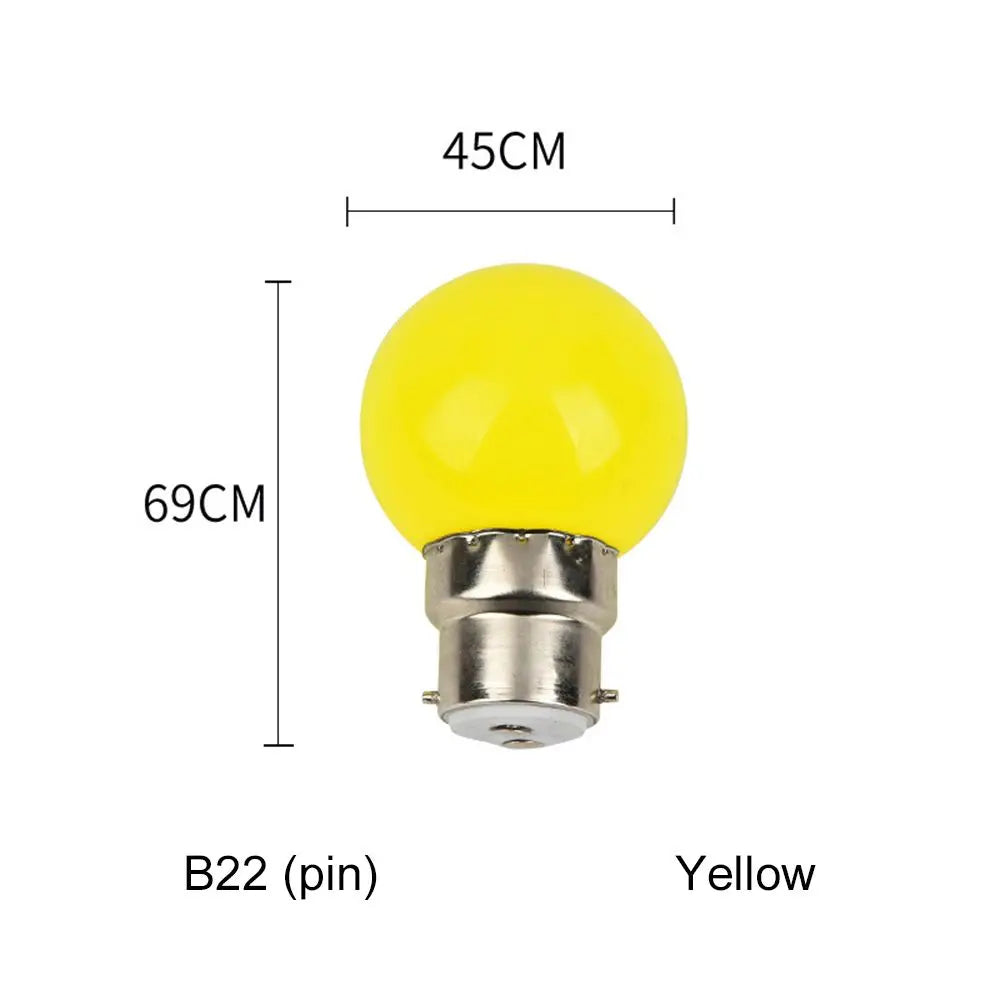 3W LED Light Bulbs: E27 B22 Colorful G45 Globe Home Decor Light
