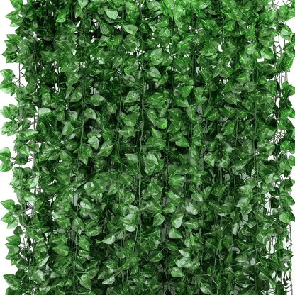 Fake Plants: Artificial Ivy Vine Garland - Lush Green Decor