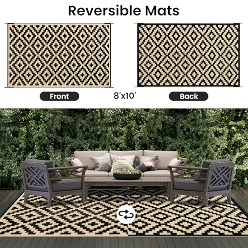 Outdoor Carpet: Reversible Outdoor RV Mat - Waterproof, Non-Slip Rug