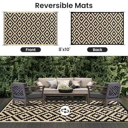 Outdoor Carpet: Reversible Outdoor RV Mat - Waterproof, Non-Slip Rug