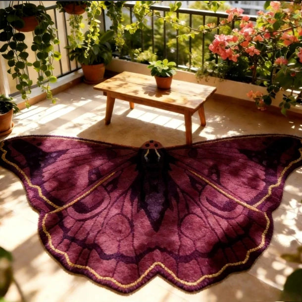 Irregular Shape Carpets for Living Room Butterfly Pattern Bedroom Decor Plush Carpet Home Fluffy Soft Floor Mat Thick Lounge Rug