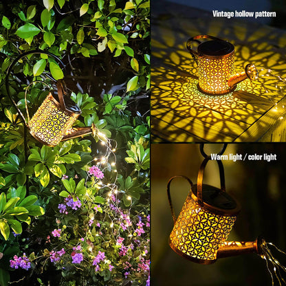 Solar Watering Can Lantern Light Yard Decorations Outdoor Garden Decor Lights Outside Garden Flower Bed Decor Light for Moms Birthday