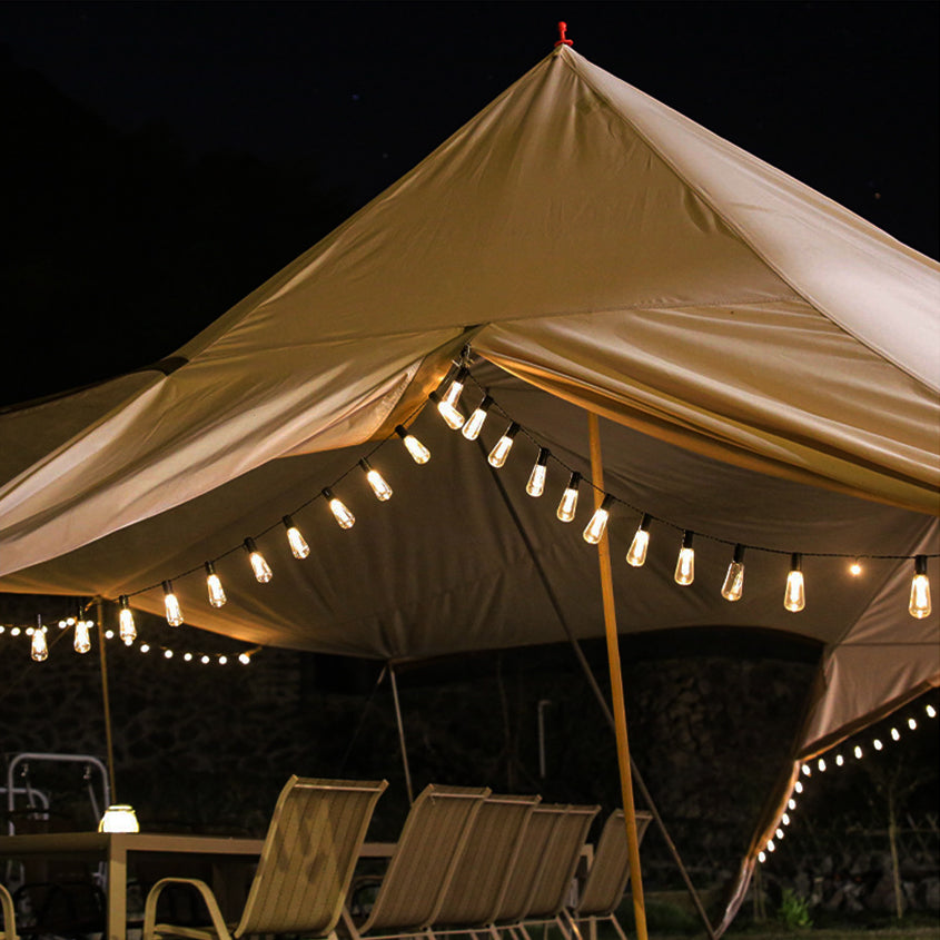 Solar String Lights - LED Waterproof Edison Bulbs