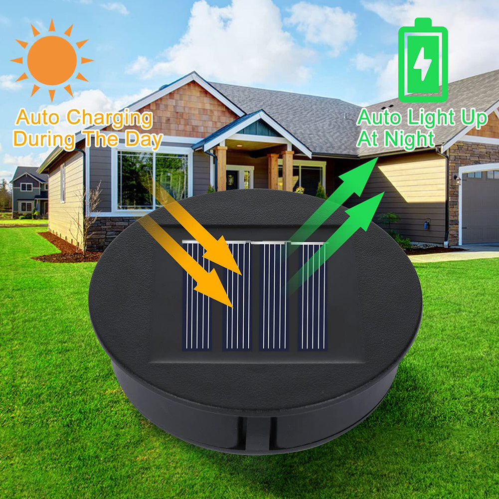 Solar Panel Lantern Tops: Outdoor Pathway Lighting